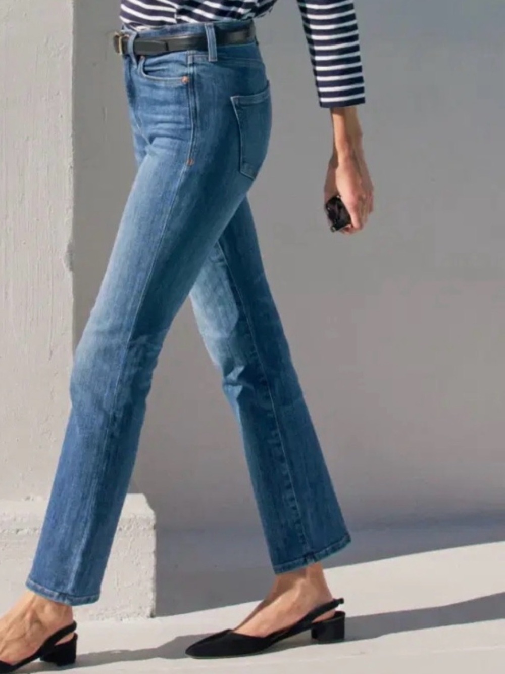 AYR The Pop Mid-Blue Straight Leg Jeans
